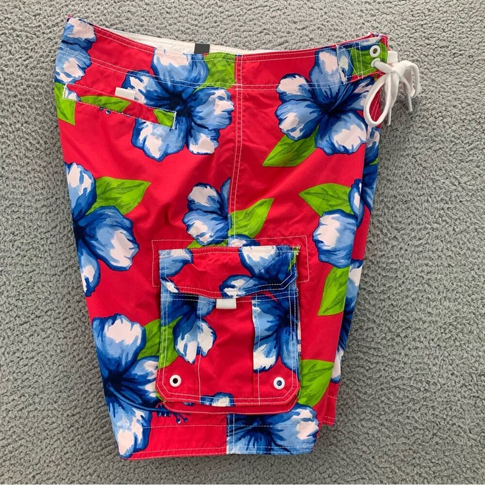 Abercrombie & Fitch Men's Swim Boardshorts Hibiscus Tropical NWT - Size: XL - Picture 4 of 16